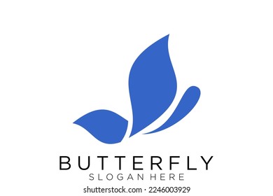 Gold Butterfly Logo. This logo suitable for beauty cosmetic logo.
