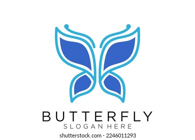 Gold Butterfly Logo. This logo suitable for beauty cosmetic logo.