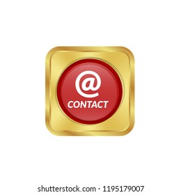 gold button Contact (email address icon). rounted button