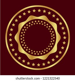gold button . emblem for celebrations