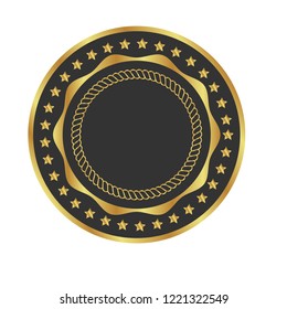 gold button . emblem for celebrations