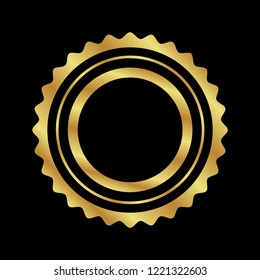 gold button . emblem for celebrations