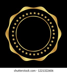 gold button . emblem for celebrations
