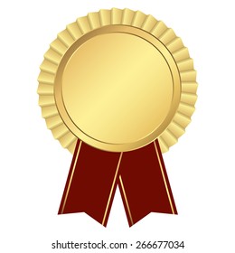 gold button with ribbon template