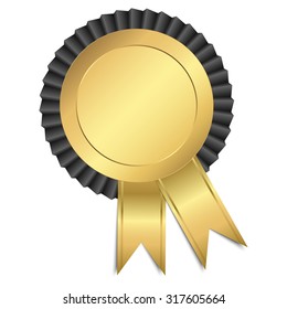 gold button with ribbon template
