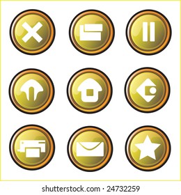 gold buttons
