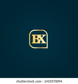 Gold BX company linked letter logo concept. Designed for your web site design, logo, app, UI. Gold initial logo design
