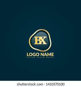 Gold BX company linked letter logo concept. Designed for your web site design, logo, app, UI. Gold initial logo design
