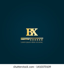 Gold BX company linked letter logo concept. Designed for your web site design, logo, app, UI. Gold initial logo design