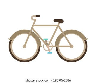 gold bycicle on a white background vector illustration design