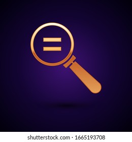Gold Calculation icon isolated on black background.  Vector Illustration