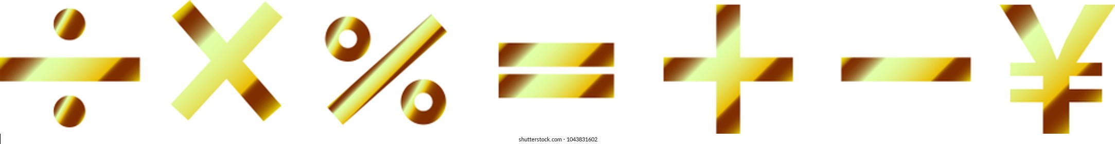 Gold calculation symbol