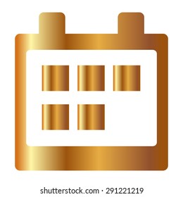 Gold  Calendar Icon