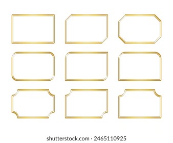 Gold Calligraphy Line Frame Set