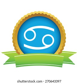 Gold Cancer logo on a white background. Vector illustration