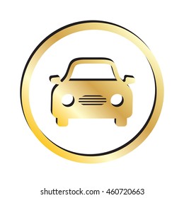 Gold Car Icon