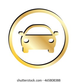 Gold Car Icon