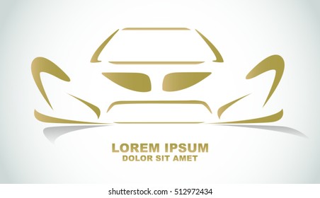 Gold Car Logo- Gold Car Icon