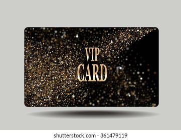 Gold card with abstract background