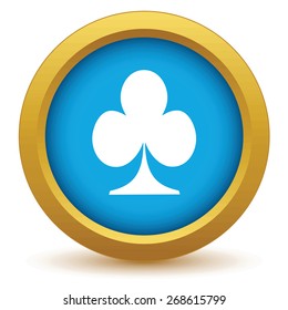Gold card icon on a white background. Vector illustration