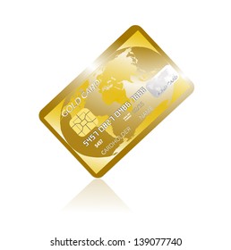 gold card on a white background