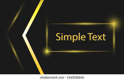 Gold card with simple text 