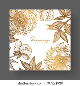 Gold cards templates for wedding stationery, with vintage style, or for many other design projects including wall art, logo design, branding and marketing material etc