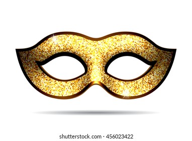 Gold carnival mask