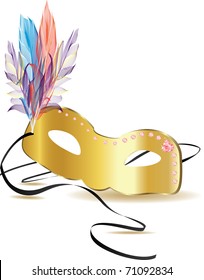 gold carnival mask