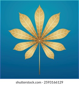 Gold cassava leaves for decoration in Islamic Eid al-Adha designs