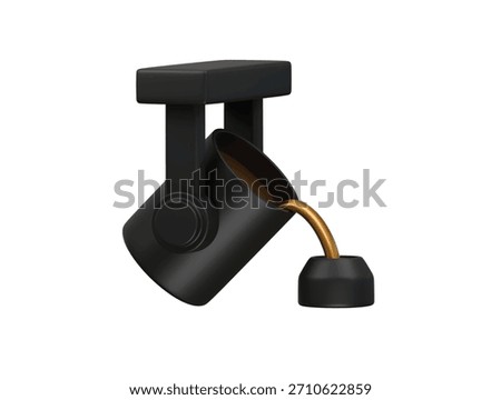 gold casting icon 3d illustration render