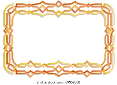 Gold celtic pattern frame for photo.