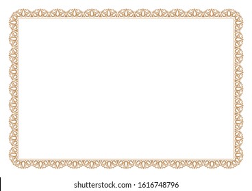 Gold Certificate of Appreciation Border