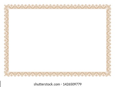 Gold Certificate Of Appreciation Border Ready Add Text