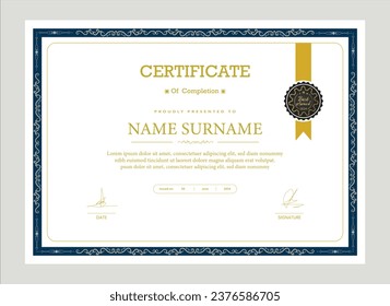 Gold Certificate of Appreciation template with luxury badge and line shapes Modern diploma vector certificate template.

EPS10
RGB Color
300dpi