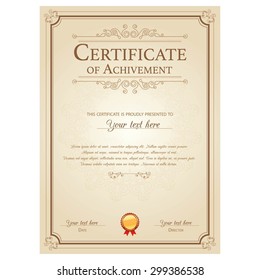 gold certificate template design.