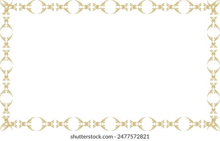 
gold chain decoration frame background material