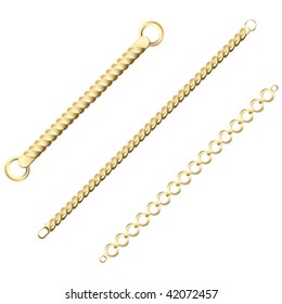 Gold chain design - vector illustration