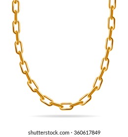 Gold Chain. Fashion Design For Jewelry. Vector Illustration