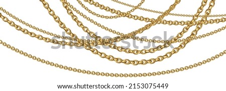 Gold chain isolated on white. 商業照片 © 