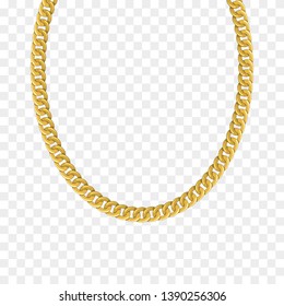Gold chain isolated. Vector illustration