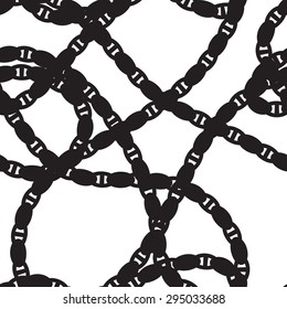 Gold Chain Jewelry Seamless Pattern Background. Vector Illustration. EPS10
