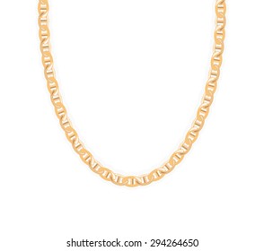 Gold Chain Jewelry. Vector Illustration. EPS10