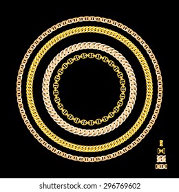 Gold Chain Jewelry. Vector Illustration. EPS10