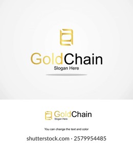 Gold Chain Logo Template Design Vector