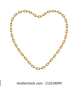 Cadena de oro en forma de corazón