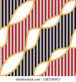 gold chain with stripe pattern