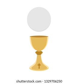 Gold Chalice Host Vector Illustration Stock Vector (Royalty Free ...