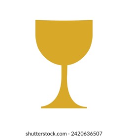 Gold Chalice Icon Vector Illustration