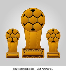 gold champion trophy vector and illustration